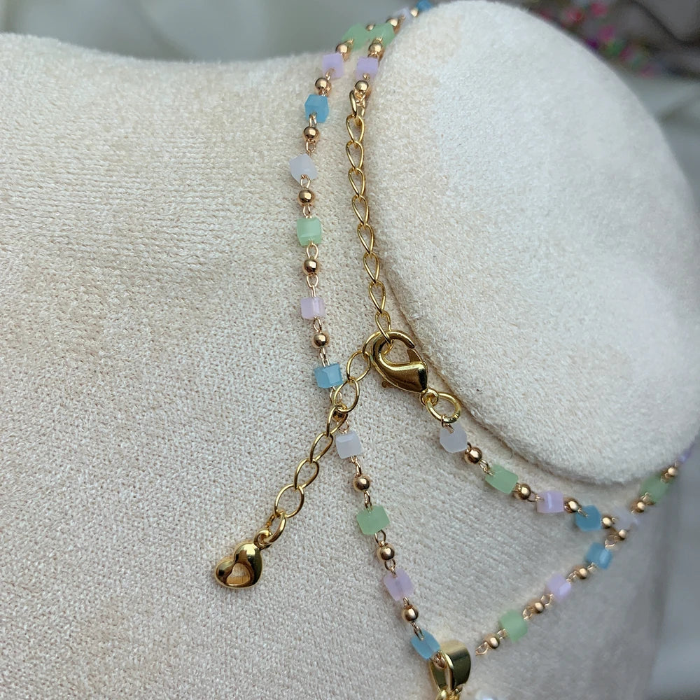 New Religiou Lady of Guadalupe Holy Virgin Necklace For Women 2021 Freshwater Pearl Stone MOP Shell Oval Medal Pendant Jewelry